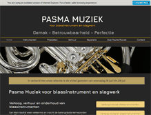 Tablet Screenshot of pasmamuziek.nl